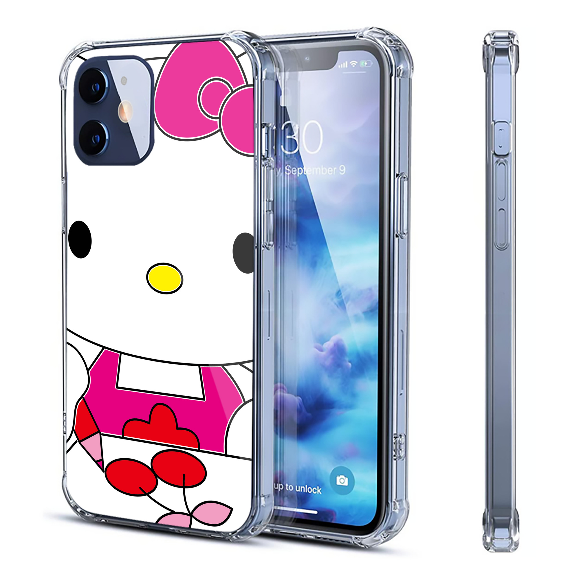 （画像用） Hello Kitty ハローキティ 【iPhone 12シリーズ対応】透明スマホケース（クリアソフトケース）